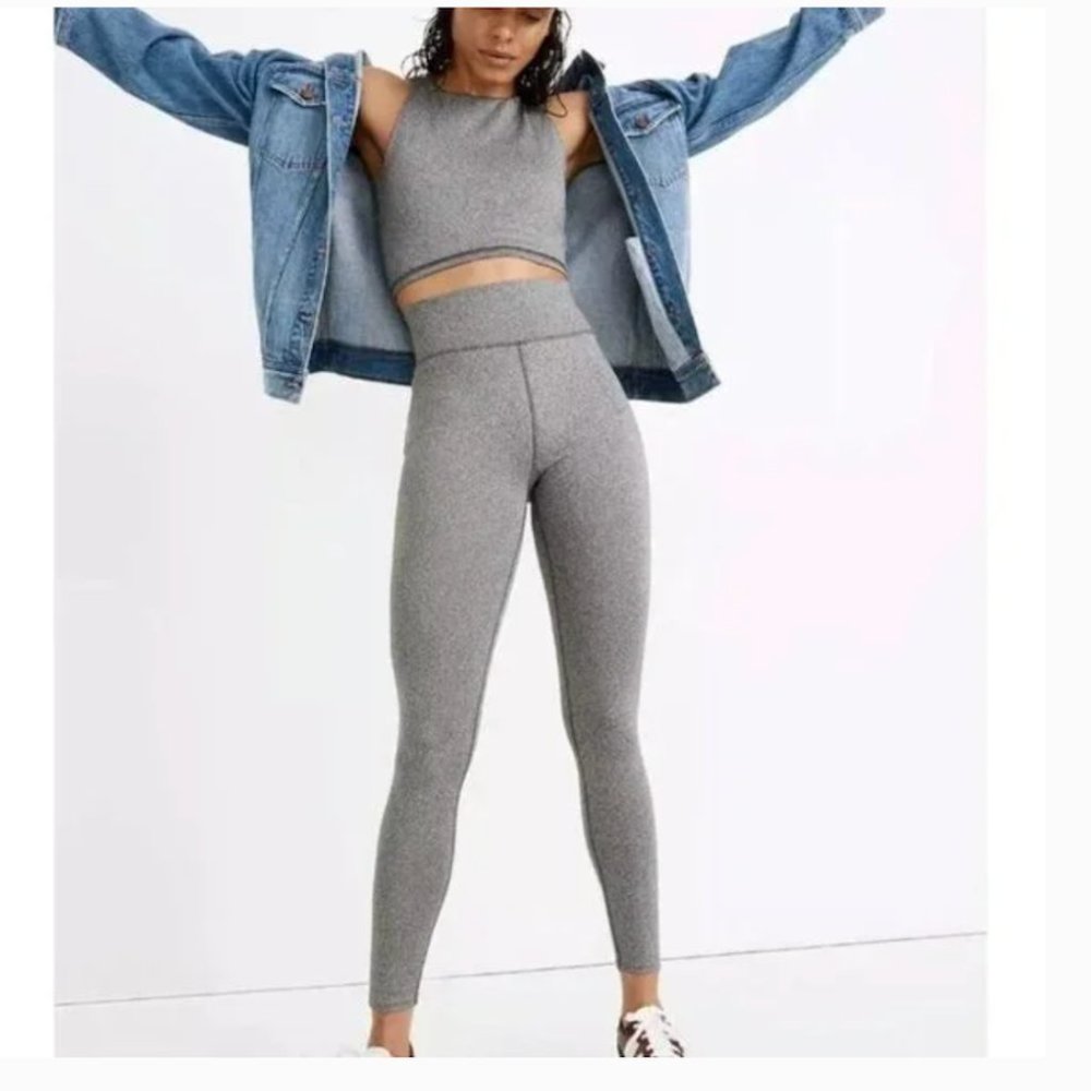 Madewell Women's MWL Form High-Rise 25" Leggings NB877 Grey Size L